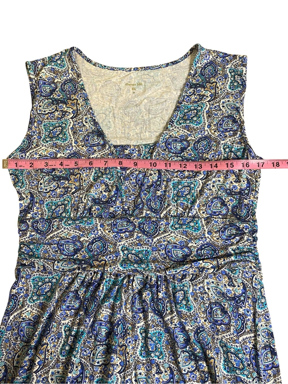 Garnet Hill by Eileen Fisher Long Sleeveless Maxi Summer Dress Women’s size M - Picture 10 of 14